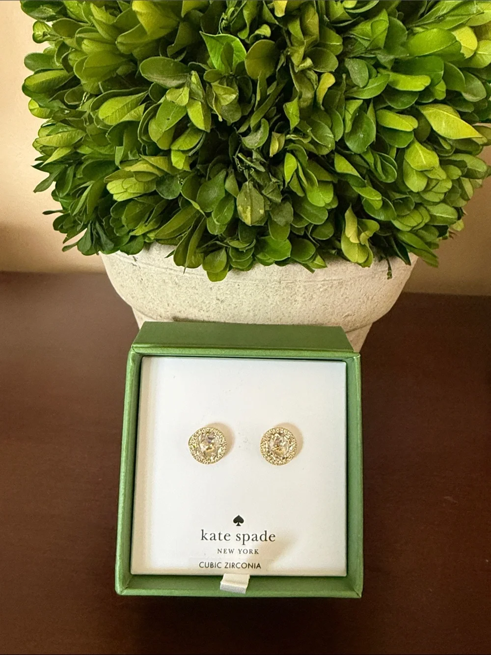 KATE SPADE ♠️ New York 🤍 BRIGHT IDEAS 🤍 HALO CZ STUD EARRINGS 🌟NWT🌟